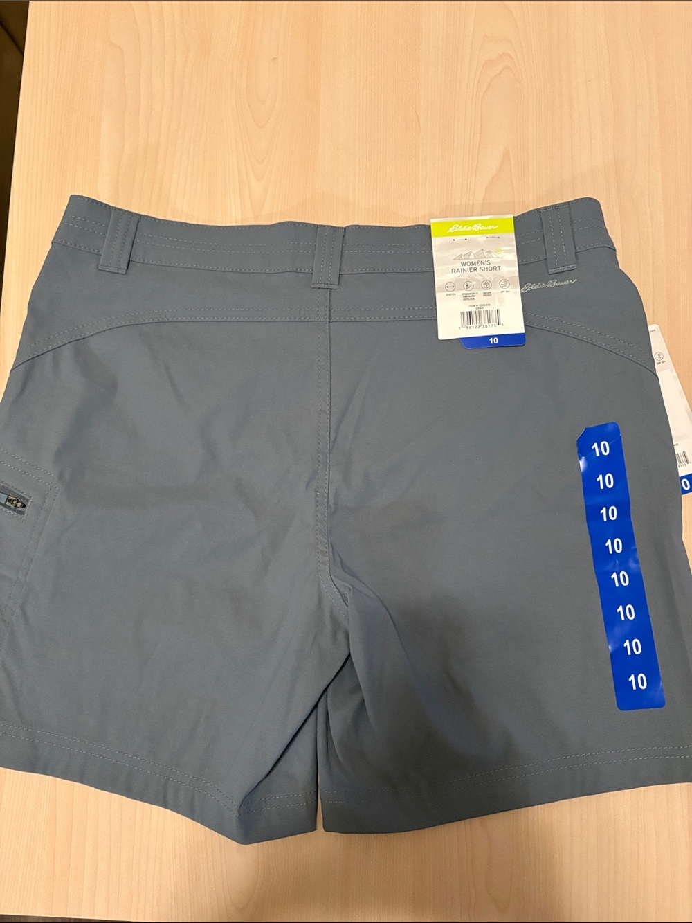Eddie Bauer Rainer Women’s Outdoor Hiking Shorts Grey  Size 10 UPF 50 NWT - Picture 8 of 8